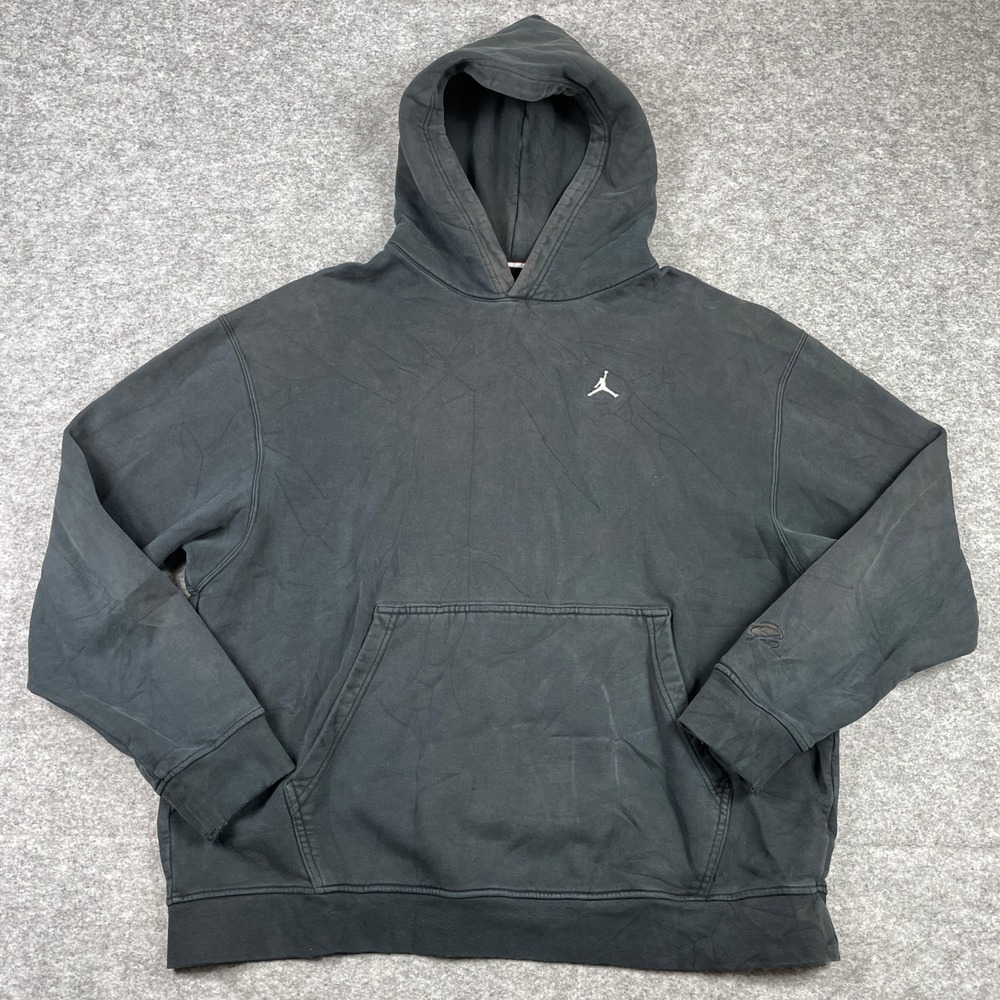Jordan Hoodie Mens XXL Black Fleece Pullover DA9818-010 Jumpman